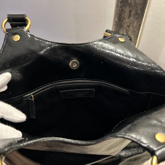 Yves Saint Laurent Vintage Patent Leather Metropolis Rive Gauche Shoulder Bag - Picture 8 of 11